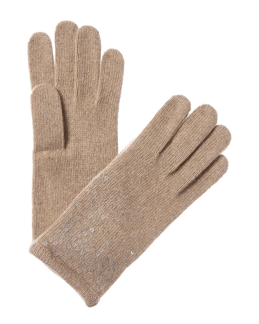 Portolano Sequins Cashmere Gloves Womens Brown 11490₽