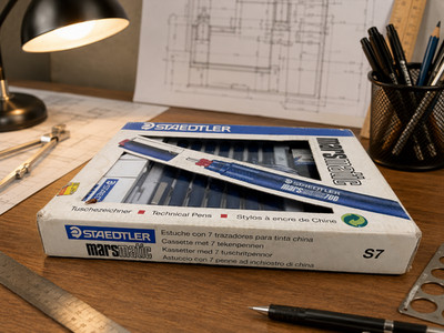 Staedtler Marsmatic S7 Technical Drawing Pen Set Germany w Box