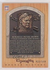 2012 Panini Cooperstown Bronze History 423/599 Mordecai Brown #12 HOF sh7