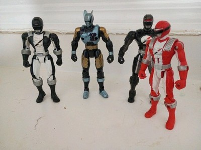 (4) Power Rangers S.P.D. and  Operation Overdrive Black Range Figures Mixed Lot