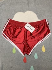 Leohex Red Shiny Smooth XXL Mens Short Yoga Pants Briefs Trunk - New with Tags