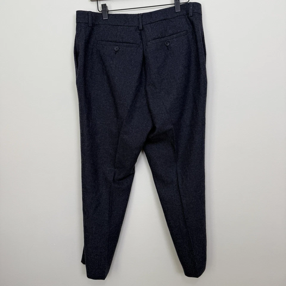 Banana Republic Tailored Slim Fit Dress Pants Men 36x30 Blue Heather Wool Blend - Image 4 of 4