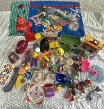 Lot Of 60 Vtg Kids Toys Figures Mixed Lot Fun 70s 80s 90s Y2K Fisher price Disne