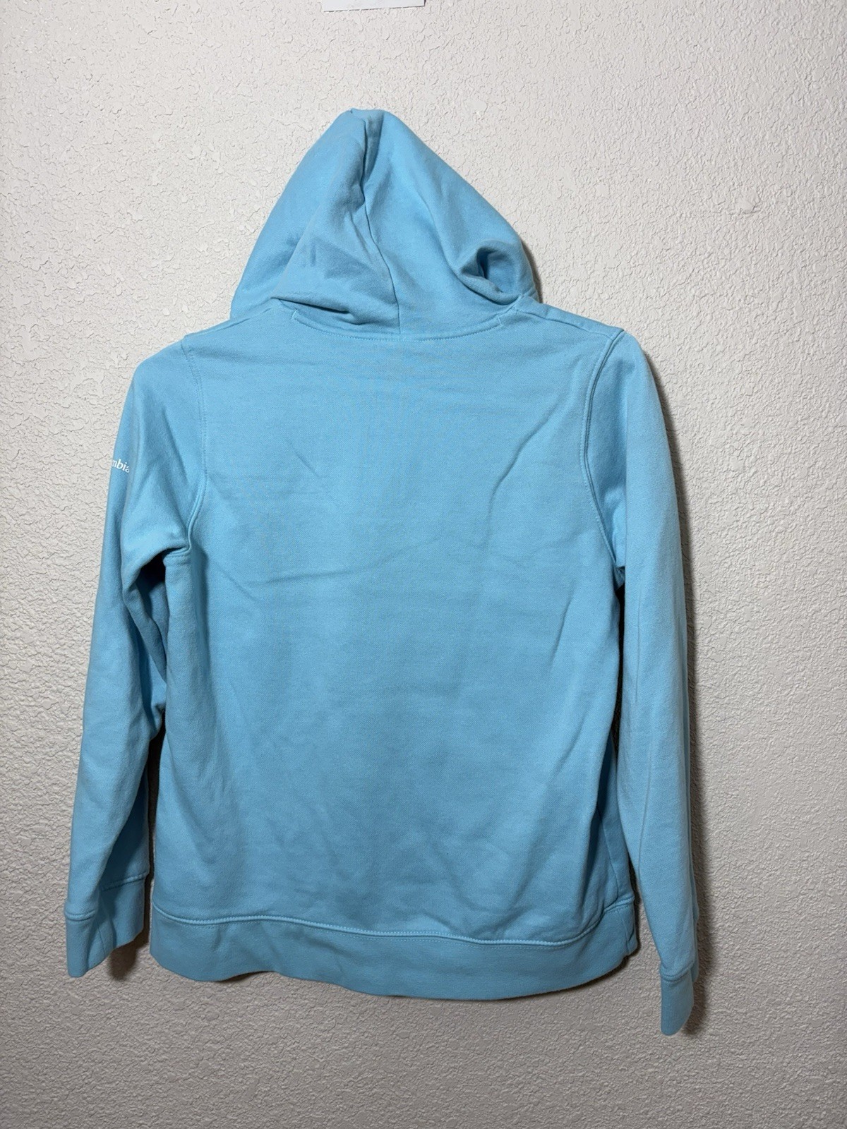 Columbia Turquoise Script Logo Pullover Hoodie Sw… - image 5