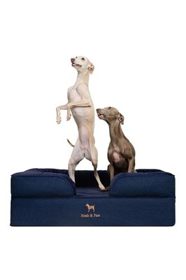 NOAH & PAW LARGE DOG BED 35X25X11 ORTHOPEDIC DOG BEDS DENIM SOFA COLLECTION
