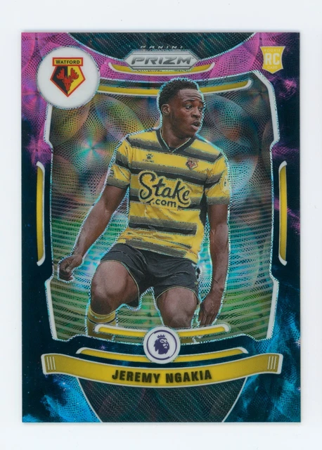 2021-22 Jeremy Ngakia Panini Prizm Choice Nebula Watford Rookie Card 1/1