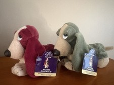 Applause Hush Puppies Basset Hound Lot Puppy Dogs Plush Stuffed Toy Pine /Garnet
