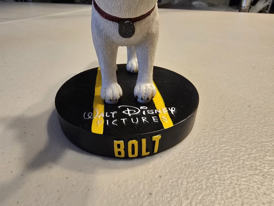 Estatua Cabeza Bobble Super Perro Disney BOLT - RARA COLECCIONABLE Foto 4 de 4