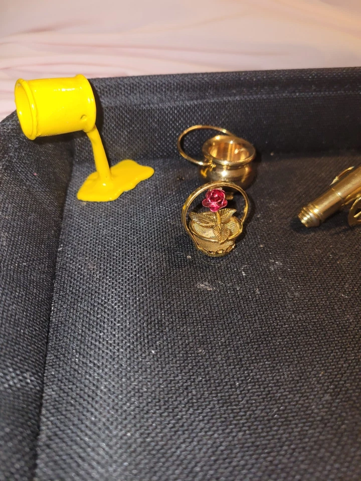 Комплект из 6 предметов винтажный кукольный домик латунь и металл декор подержанный бесплатная доставка - Изображение 3 из 4