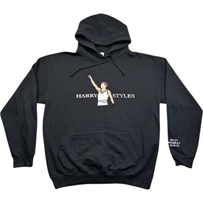 Harry Styles Hoodie Large Damen schwarz Baumwolle Freizeit Konzert 2022 Musik Wembley