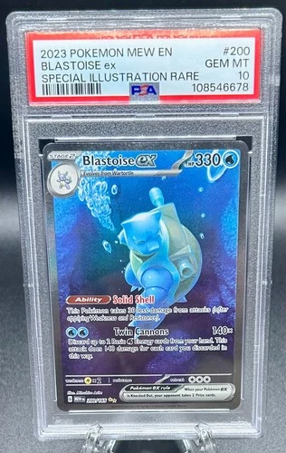Blastoise ex 200/165 Sv: Scarlet & Violet 151 Holo PSA 10