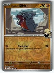 Cynthia's Gible 102/182 Destined Rivals Reverse Holo