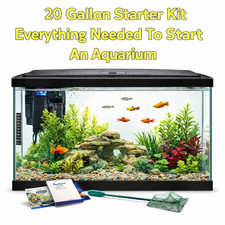 Aqueon 20 Gallon High LED Aquarium Starter Kit Black 100530578