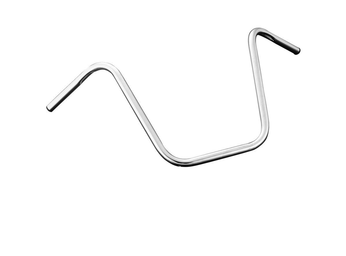 16"" Ape Hanger Bars 1"" (25mm) Diameter Classic Motorcycle Handlebars - Chrome