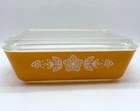 Vintage PYREX Butterfly Gold 503 (1-1/2qt) Refrigerator/Baking Dish w/Lid  c1972