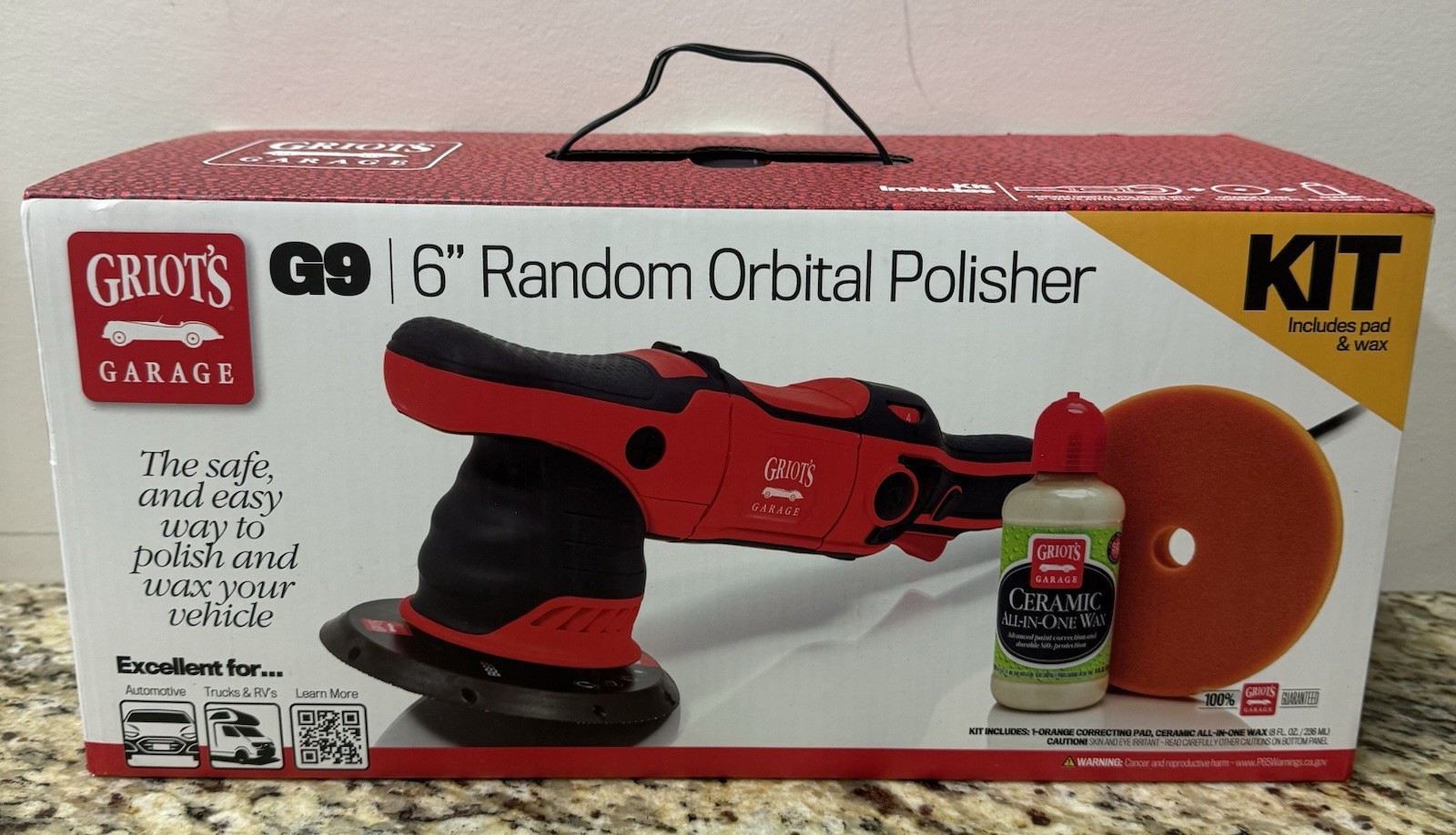 Griot's Garage G9 Corded 6" Random Orbital Polisher Kit GG001 &ldquo;GV&rdquo;