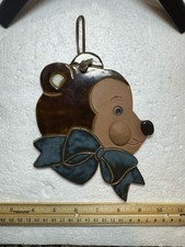 Ceramic Teddy Bear With Bow Wall Decoration