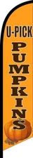 U-PICK PUMPKINS SWOOPER FEATHER FLUTTER FLAG BANNER SIGN 7435