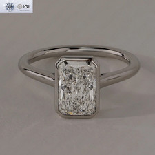 2.00Ct Radiant Cut E VS1 IGI Lab Grown Diamond Engagement Ring In 950 Platinum