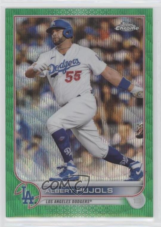 2022 Topps Chrome Green Wave Refractor 82/99 Albert Pujols #84 0bt4