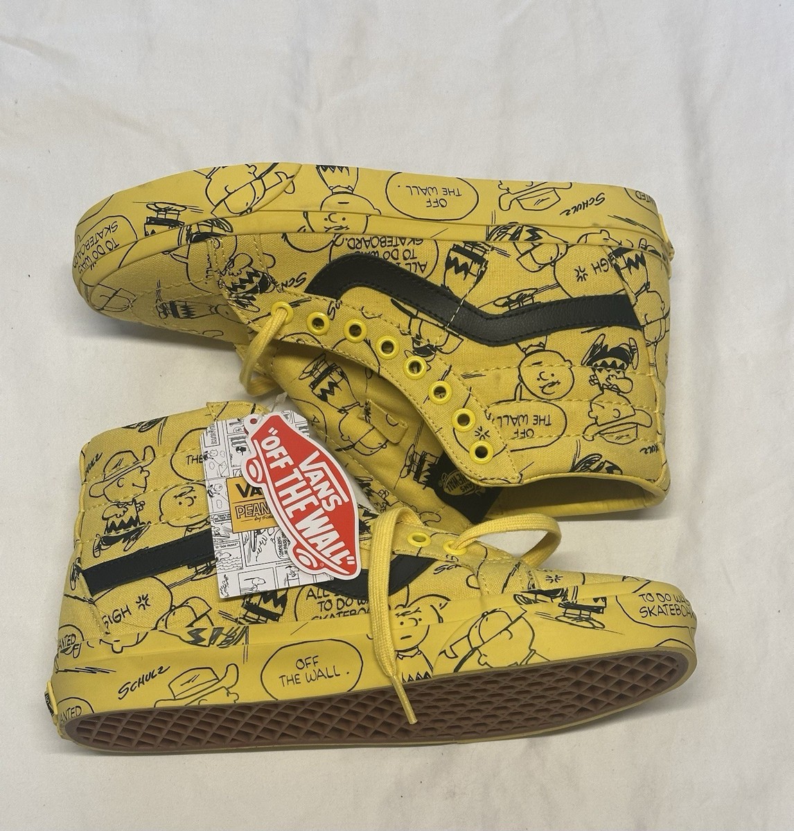 Vans X Peanuts Sk8-Hi Reissue Sz Charlie Brown Maize w