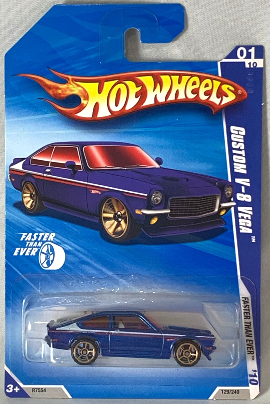 Hot Wheels Custom V-8 Vega 2010 Faster Than Ever Dark Blue FTEs