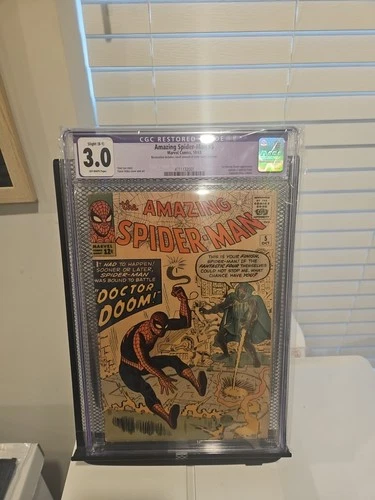 The Amazing Spider-Man #5 CGC 3.0    4711132001!!! RESTORED!!!!  DR DOOM