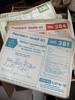 Sams Photofact - FOLDER SET Manual Schematics, Lot Folder Choice from 270 - 350
