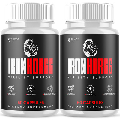 (2 Pack) Iron Horse for Men Advanced Formula Vitamin Max Supplement 120 Capsules