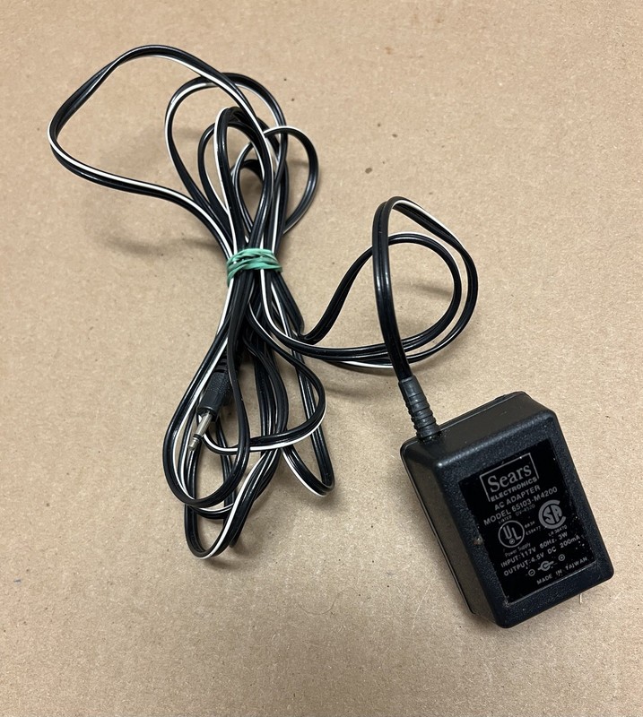 Vintage Sears Class 2AC Adapter.  Model 65103-M4200. 4.5 Output, 117V 60hz Input