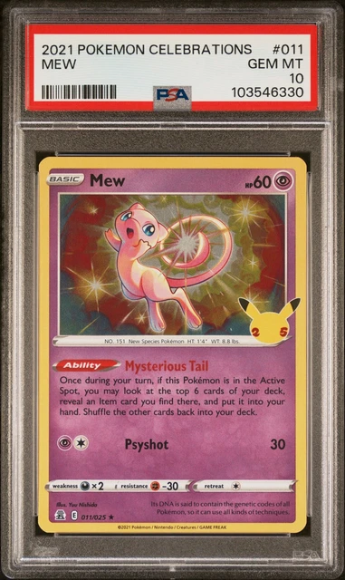 2021 POKEMON CELEBRATIONS #011 MEW PSA 10