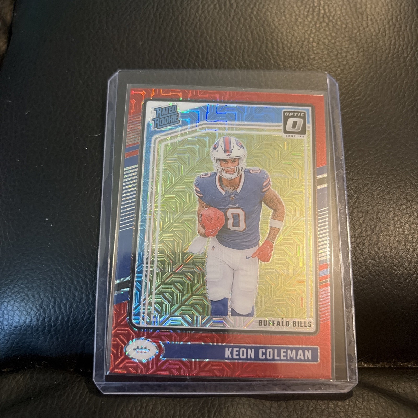 2024 Panini Donruss Optic - Rated Rookie Keon Coleman #263 Red Mojo Prizm (RC)