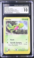 Tarjeta Pokémon CGC 10 Treecko 016 Black Star Promo Target Snack Bar Promoción