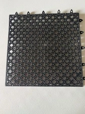 NOTRAX 24/Seven Grease Resistant Black Mat: 5/8in x 3 ft x 3 ft . 9 Total Tiles