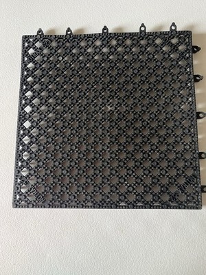 NOTRAX 24/Seven Grease Resistant Black Mat: 5/8in x 3 ft x 3 ft . 9 Total Tiles