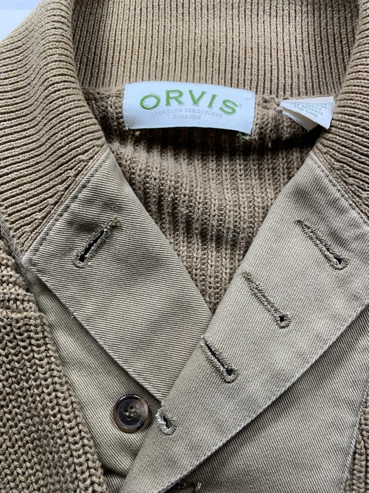 Suéter Orvis Para Hombres Grande Segunda Guerra Mundial Estilo Mecánico Caqui Militar Chal Cuello Algodón Foto 4 de 4