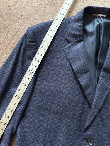 Canali Herren Sakko Blazer blau 2 Knopf Seide Kaschmirmischung Größe 44 - Bild 10 von 12