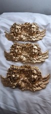 Wall Hanging Cherabs Chrome Gold Set of 3 Home Decor Wall Art