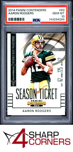 2014 PANINI CONTENDERS #63 AARON RODGERS PACKERS PSA 10