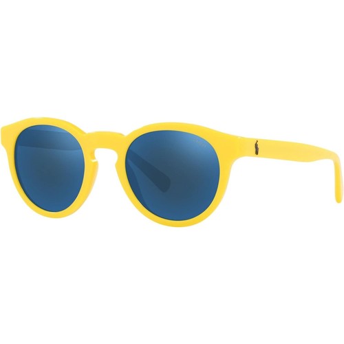 NWT Polo Ralph Lauren Men's PH4184 Round Sunglasses, Blue Mirrored, 49 mm - Picture 2 of 4