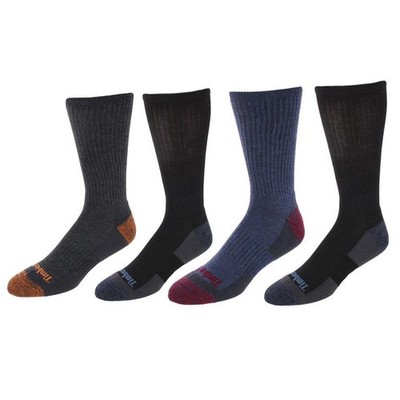 Timberland Men's Castleton Comfort Cushioned Crew Socks (4 Pack)