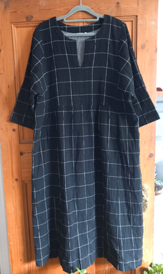 Toast Japanese Check Crinkle Cotton Dress XL | eBay