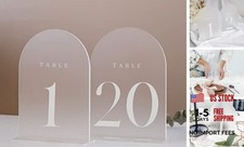 Arch Table Numbers 1-20 for Wedding, 20 Pack Table Number 1-20, 5"x7" Frosted