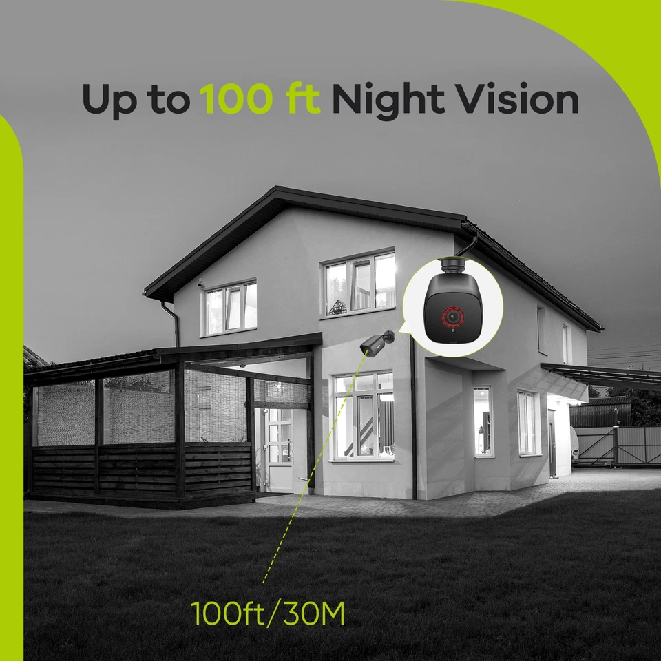 SANNCE 4pcs 1080P TVI Bullet Security Camera IR Outdoor For TVI Surveillance DVR - Image 2 of 4