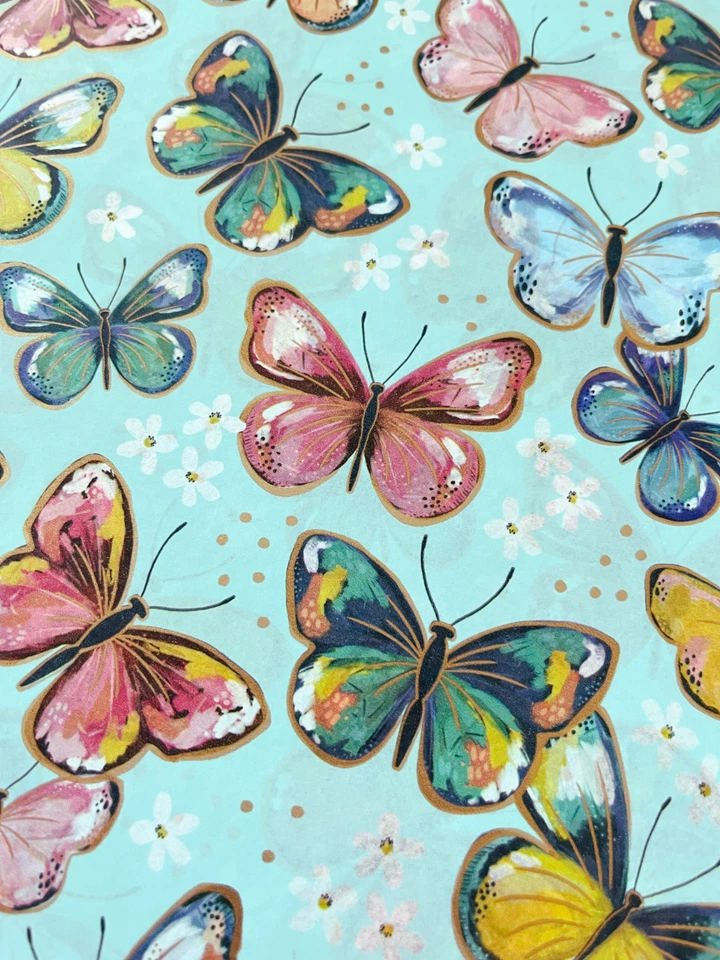 COLORFUL BUTTERFLIES Design Tissue Paper Sheets Choose Size & Package Amount - Image 3 of 4