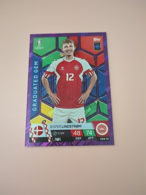 Jesper Lindstrom DEN10 Purple Match Attax UEFA EURO 2024 3 KAUFEN 3 GRATIS ERHALTEN