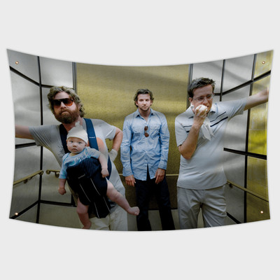 Hangover Elevator Scene Meme Flag 3x5 FT Funny College Dorm Room Wall Banner