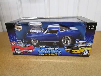 1966 Ford Mustang GT 350 MUSCLE MACHINES 1/18 Blue box Too Hot car