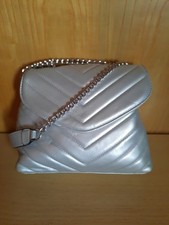 Borsa a tracolla argento trapuntata