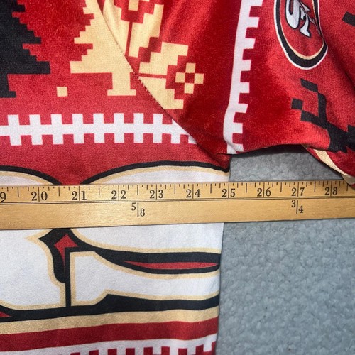 San Francisco 49ers Sweater Men's Sz XL Red Holiday Wordmark Ugly Pullover NFL - Picture 7 of 8